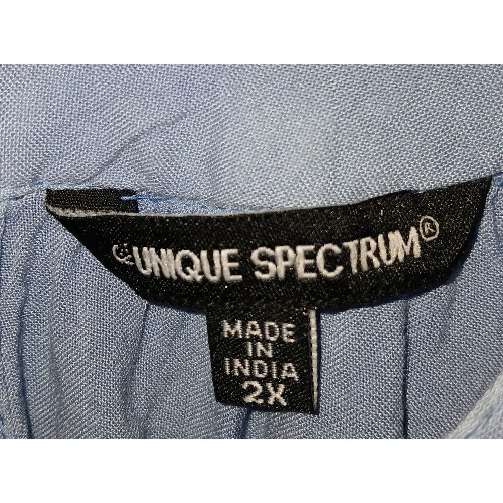 Women's UNIQUE SPECTRUM Blue Navy Ombre Tank Top 2X - Picture 3 of 7